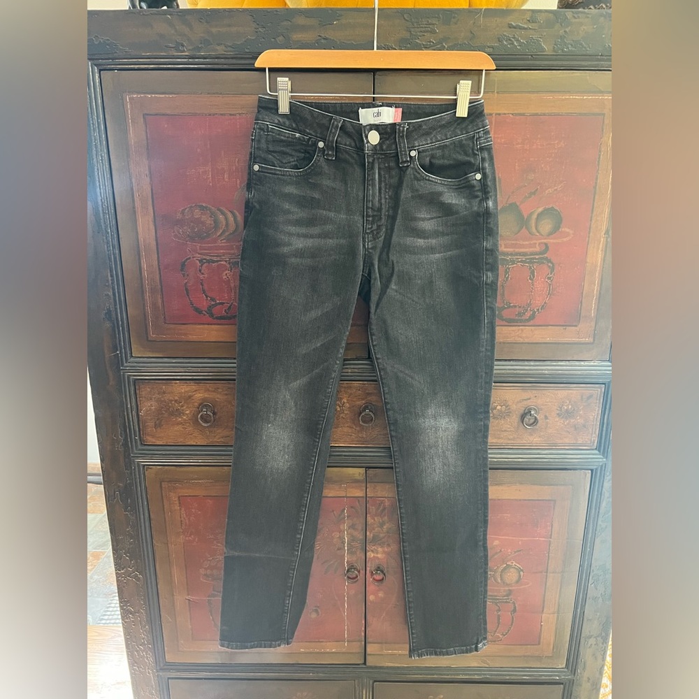 Cabi Black High Straight Jeans Size 2.
